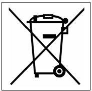 Do not throw electrical equipment with this symbol.