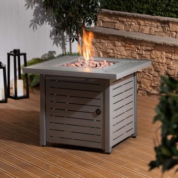 Fire Mountain Square Gas Fire Pit