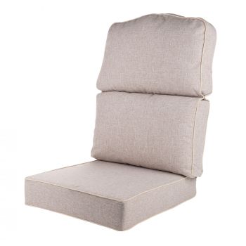 Conservatory Chair Replacement Cushion – High Back – Arran Natural