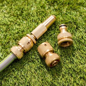 Set of 4 Universal Brass Hose Fitting Connectors