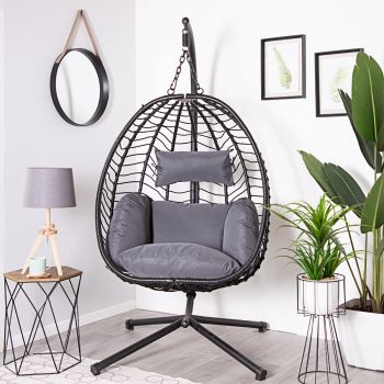 Hanging Swing Egg Chair – Charcoal