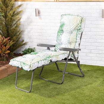  Sun Lounger – Charcoal Frame with Classic Cushion