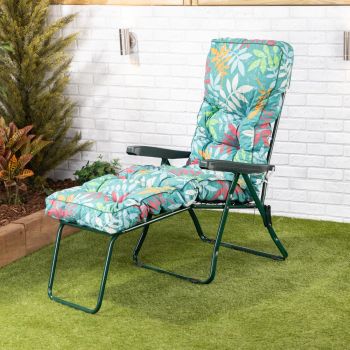 Sun Lounger – Green Frame with Classic Cushion