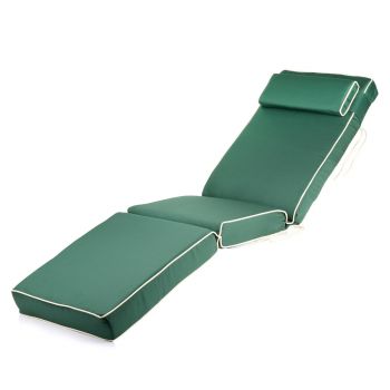 Sun Lounger Chair Matching Cushion – Luxury Style – Green