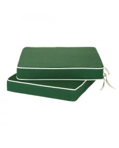 2 Luxury Large Seat Pads in Green