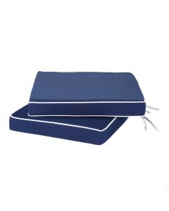 2 Luxury Large Seat Pads in Navy Blue
