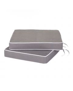  Large Seat Pads Set of 2 – Luxury Style – Grey