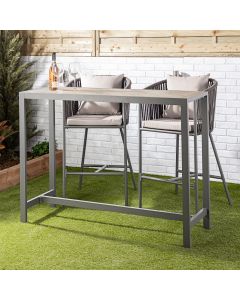 Aluminium Garden Bar Table and Stools Set