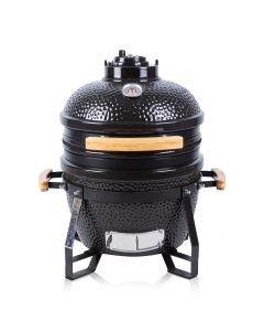 Fire Mountain Black Ceramic Kamado Grill with Cover