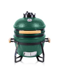 Fire Mountain Green Ceramic Kamado Grill with Cover