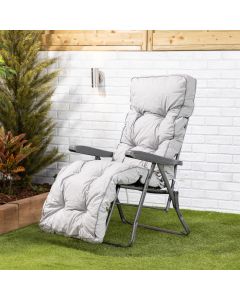 Relaxer Chair - Charcoal Frame with Grey Classic Cushion