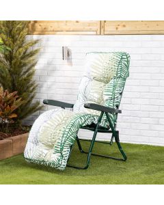Relaxer chair-Green frame-Bamboo Leaf classic cushion