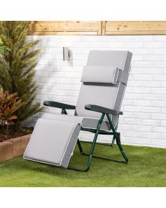 Relaxer Chair - Green Frame with Luxury Grey Cushion