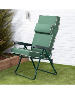 Recliner chair-Green frame-Green luxury cushion