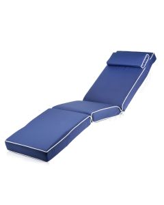 Sun Lounger Chair Matching Cushion – Luxury Style – Navy Blue
