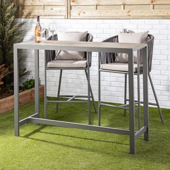 Aluminium Garden Bar Table and Stools Set