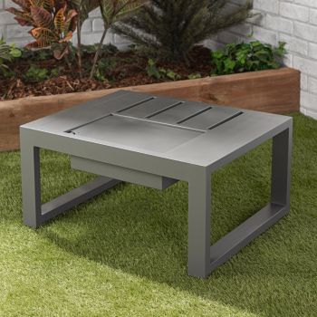 Aluminium Garden Coffee Table with Ice Bucket