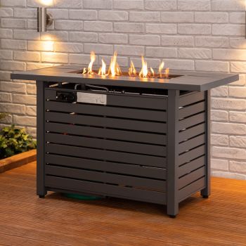 Fire Mountain Rectangular Gas Fire Pit