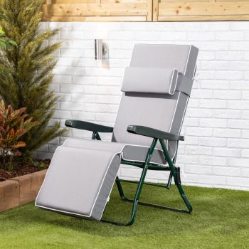 Relaxer Chair - Green Frame with Luxury Grey Cushion