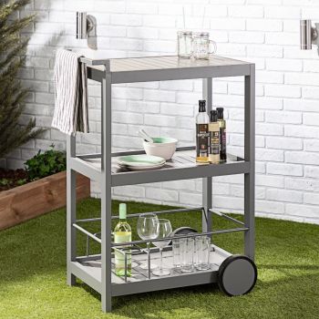 Aluminium Garden Bar Trolley