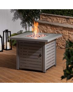 Fire Mountain Square Gas Fire Pit