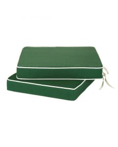 2 Luxury Large Seat Pads in Green