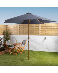 3M Wooden Parasol - Blue