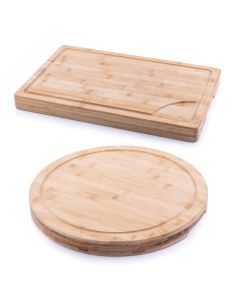 Bamboo Chopping Board Set - Round & Rectangular