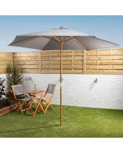 3M Wooden Parasol - Grey