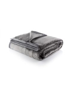 Minky Super Soft Luxury Throw – Double (180x180cm) - Grey