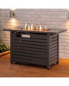 Fire Mountain Rectangular Gas Fire Pit