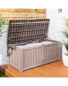 Alfresia Heavy Duty Wood Look Outdoor Storage Box