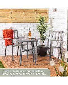 Aluminium Bistro Set with Round Table